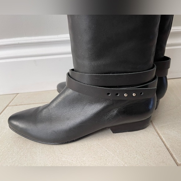 Pour La Victoire Black Leather Over the Knee Boots, Size 6/6.5 - Picture 5 of 16